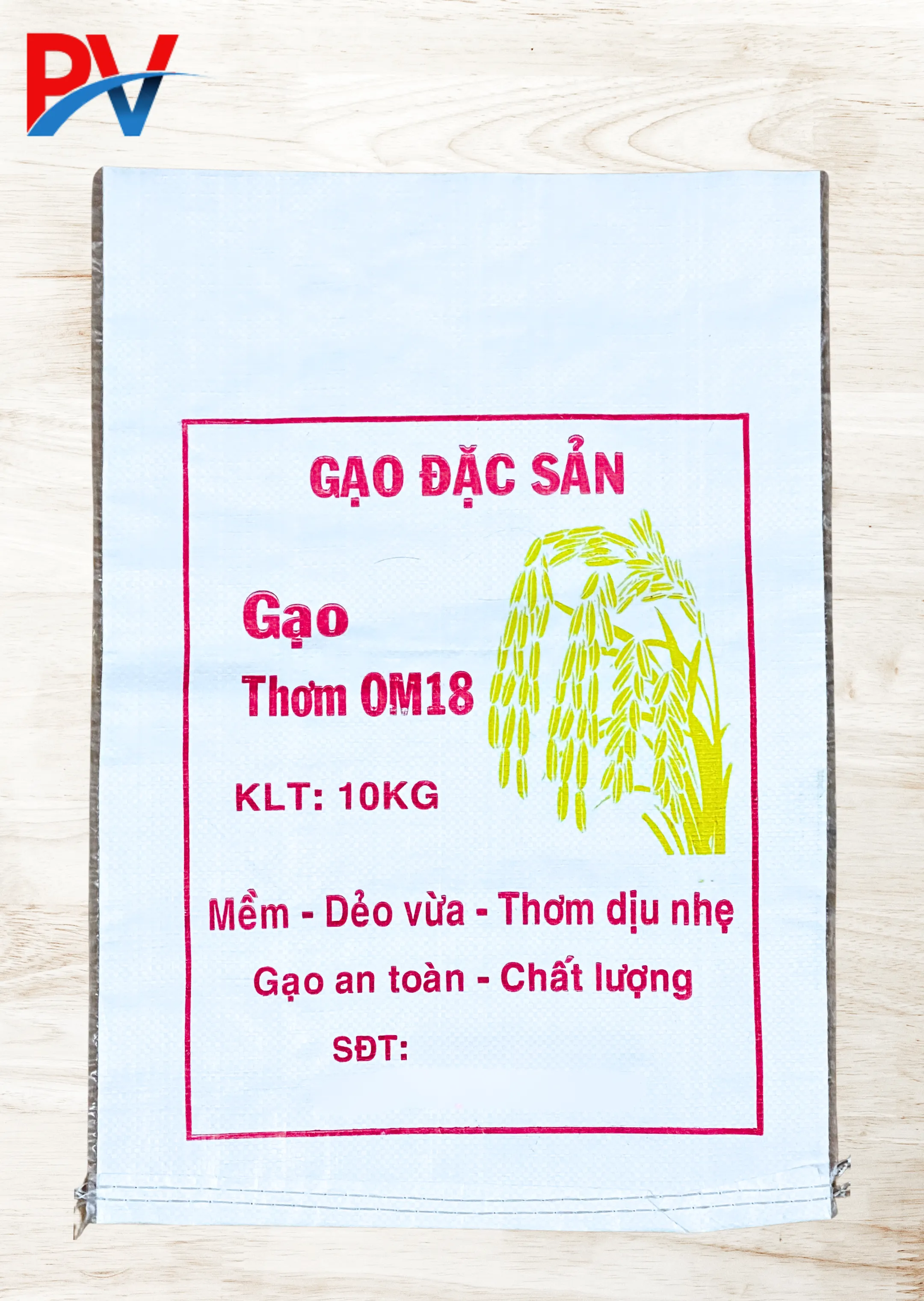 BAO BÌ PP DỆT TRÁNG PE ĐỰNG GẠO 10KG